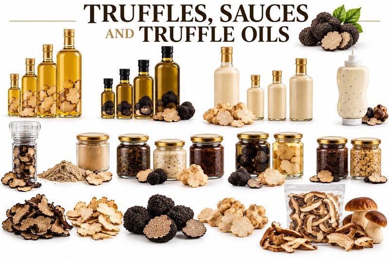 Truffles, truffle sauces and truffle oils